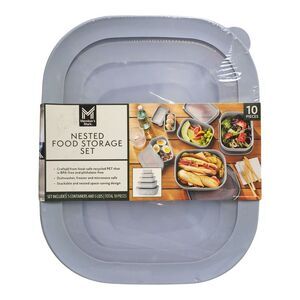 Member's Mark Ecoluxe Rectangular Food Storage Set, 10 Piece - Blue